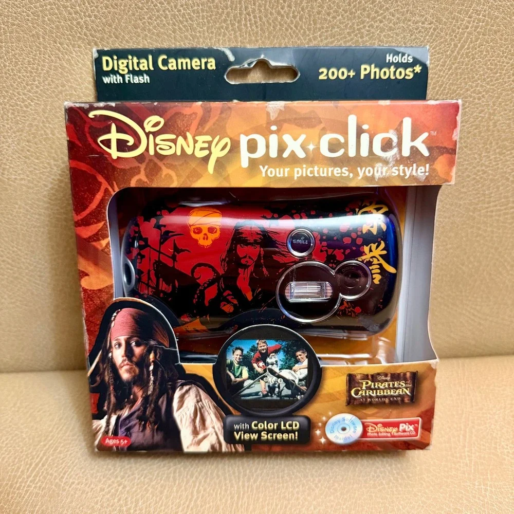 Vintage Disney Pix Click Pirates of the Caribbean Digital Camera Jack Sparrow
